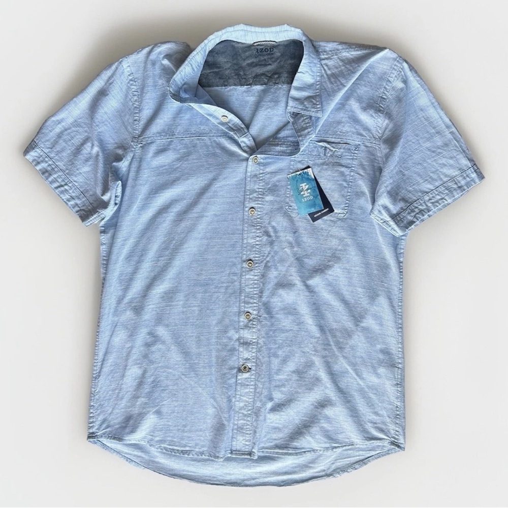 Izod Men's Blue Revival Dockside Dress Shirt NWT